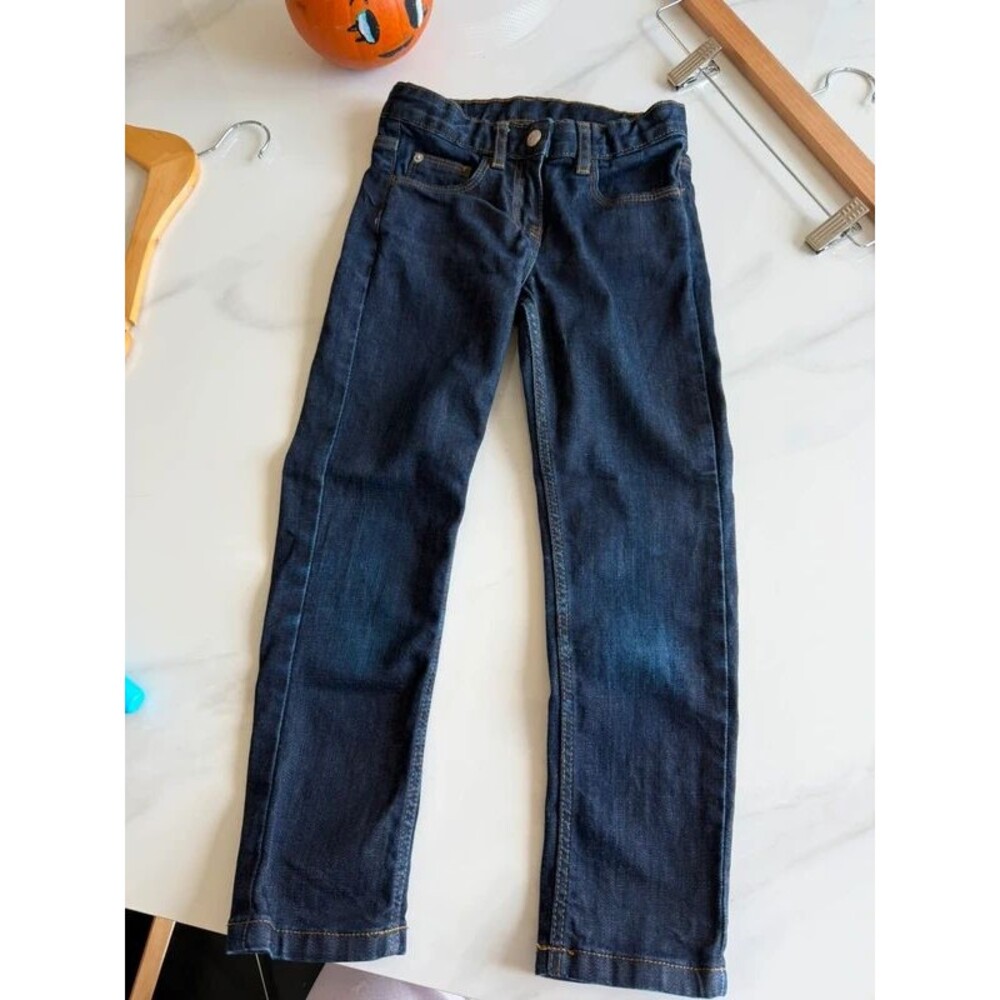 Petit Bateau Kids Dark Wash Straight Leg Jeans Size 6 Years 116cm